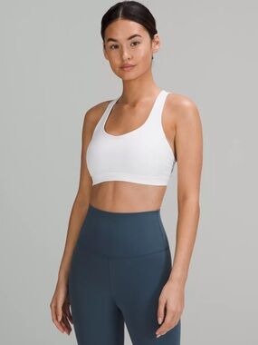 lululemon athletica White Scoop Neck Sports Bra